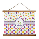 Girl's Space & Geometric Print Wall Hanging Tapestry - Wide (Personalized)