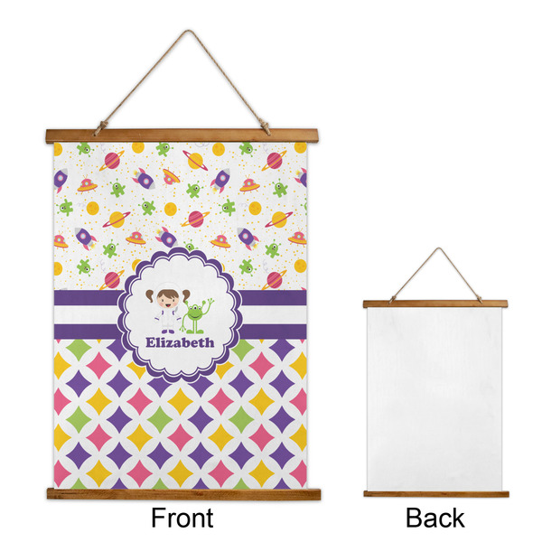 Girl's Space & Geometric Print Wall Hanging Tapestry - Portrait - APPROVAL
