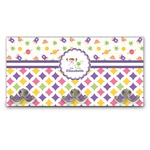 Girl's Space & Geometric Print Wall Mounted Coat Rack (Personalized)