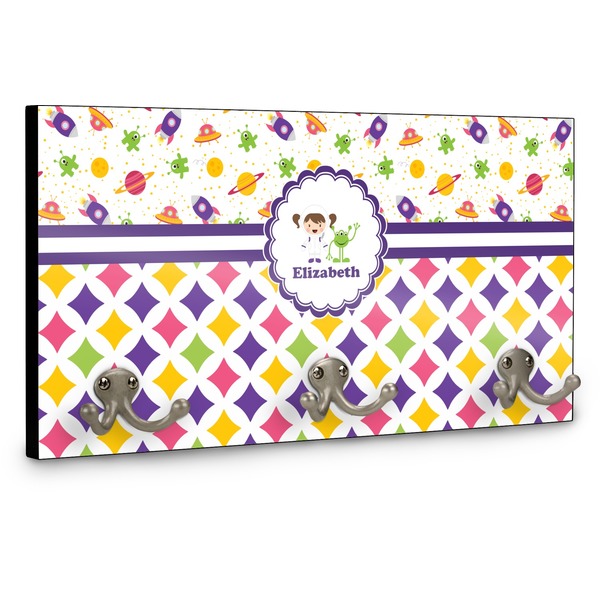 Girl's Space & Geometric Print Coat Hanger Main