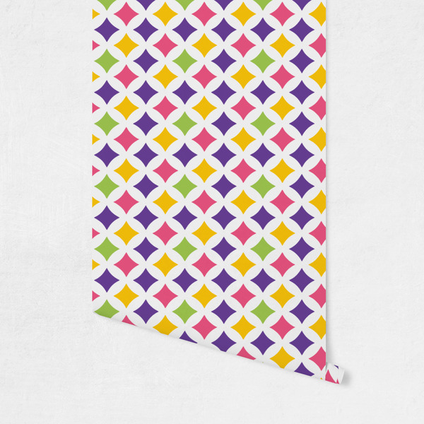 Girl's Space & Geometric Print Wallpaper on Wall