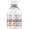 Girl's Space & Geometric Print Water Bottle Label - Back View