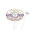 Girl's Space & Geometric Print Oval Plastic Stir Sticks (Personalized)