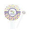 Girl's Space & Geometric Print Round Plastic Stir Sticks (Personalized)