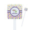 Girl's Space & Geometric Print Square Plastic Stir Sticks (Personalized)
