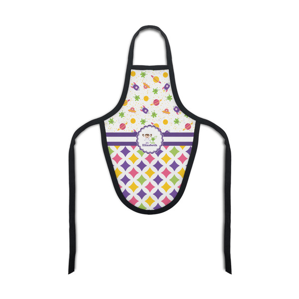 Custom Girl's Space & Geometric Print Bottle Apron (Personalized)