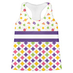 Girl's Space & Geometric Print Womens Racerback Tank Top - Small
