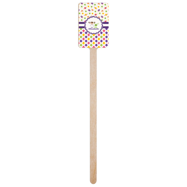 Girl's Space & Geometric Print Wooden 6.25" Stir Stick - Rectangular - Single Stick