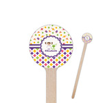 Girl's Space & Geometric Print Round Wooden Stir Sticks (Personalized)