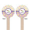 Girl's Space & Geometric Print Wooden 6" Stir Stick - Round - Double Sided - Front & Back