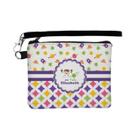 Girl's Space & Geometric Print Wristlet ID Case w/ Name or Text