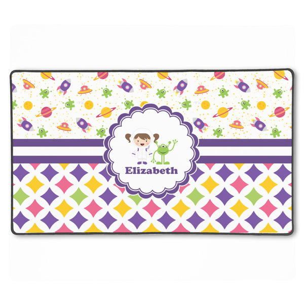 Girl's Space & Geometric Print XXL Gaming Mouse Pads - 24" x 14" - APPROVAL