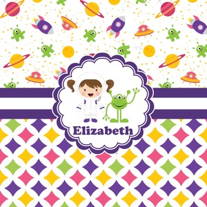 Girl's Space & Geometric Print