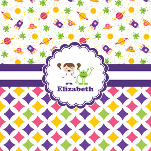 Girl's Space & Geometric Print
