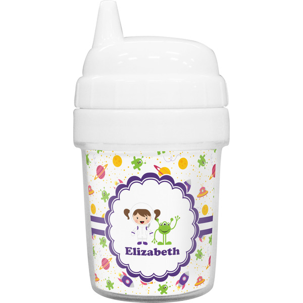 Custom Girls Space Themed Baby Sippy Cup (Personalized)