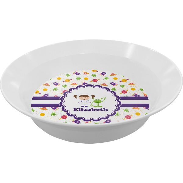 Custom Girls Space Themed Melamine Bowl (Personalized)