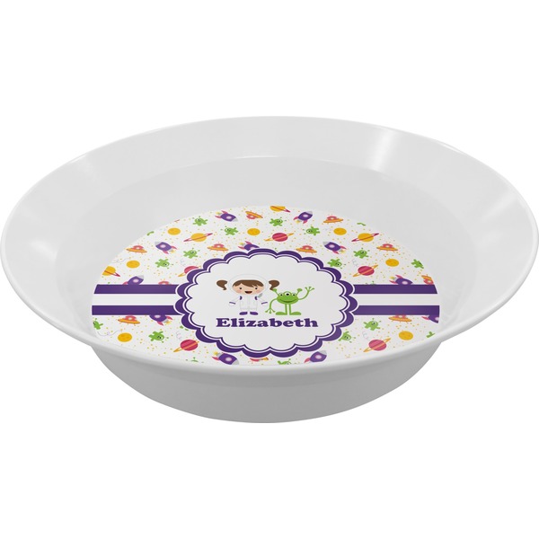 Custom Girls Space Themed Melamine Bowl (Personalized)