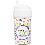 Girls Space Themed Toddler Sippy Cup (Personalized)