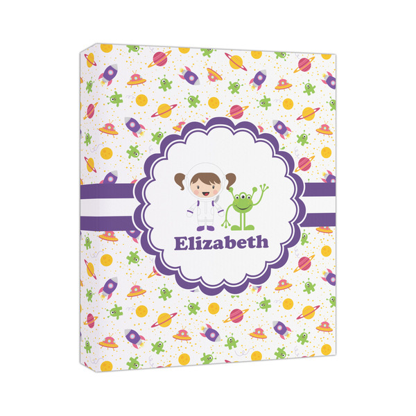 Custom Girls Space Themed Canvas Print (Personalized)