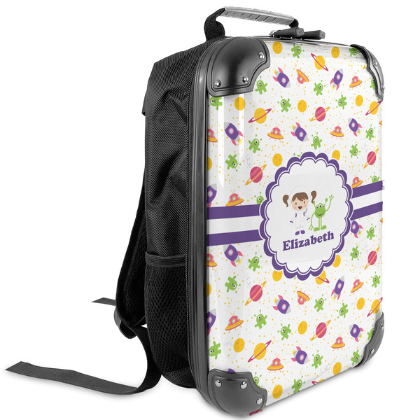 Custom Girls Space Themed Kids Hard Shell Backpack (Personalized)