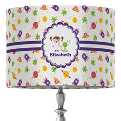 Girls Space Themed 16" Drum Lamp Shade - Fabric (Personalized)