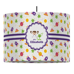 Girls Space Themed Drum Pendant Lamp (Personalized)