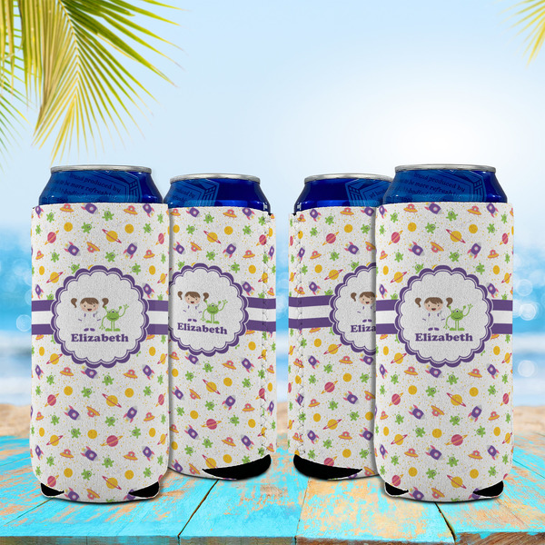 Girls Space Themed 16oz Can Sleeve - Set of 4 - LIFESTYLE