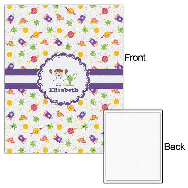 Girls Space Themed 16x20 - Matte Poster - Front & Back