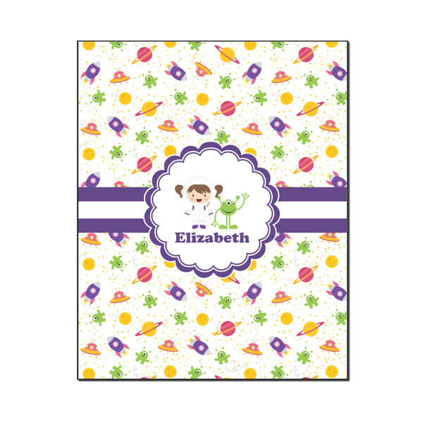 Custom Girls Space Themed Wood Print - 16x20 (Personalized)