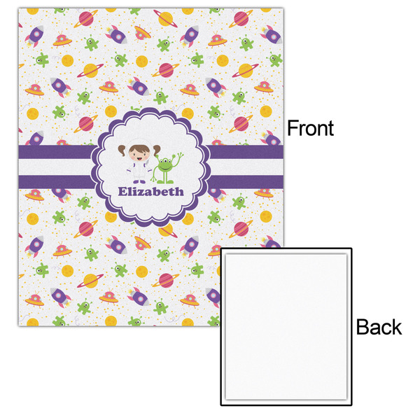 Girls Space Themed 20x24 - Matte Poster - Front & Back