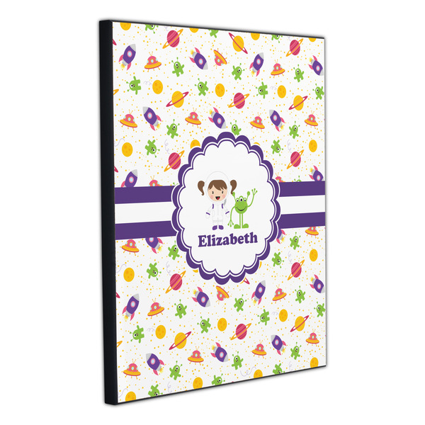 Girls Space Themed 20x24 Wood Print - Angle View