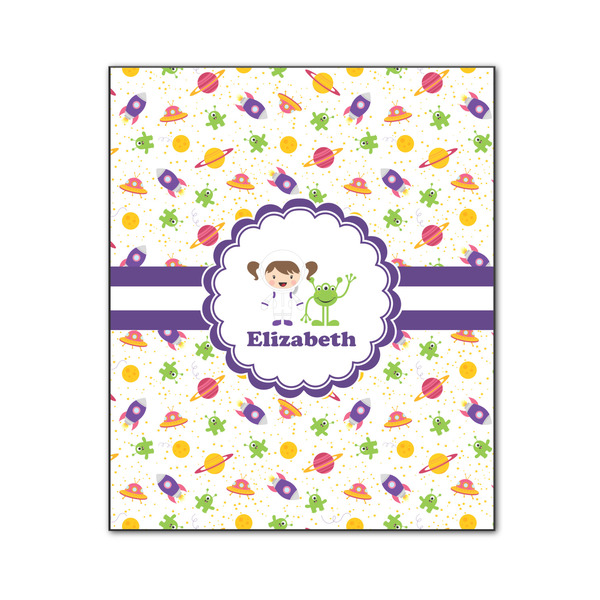 Girls Space Themed 20x24 Wood Print - Front View