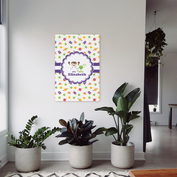 Girls Space Themed 20x30 - Canvas Print - In Context