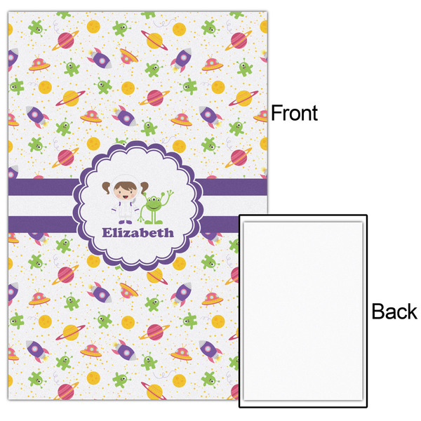 Girls Space Themed 20x30 - Matte Poster - Front & Back