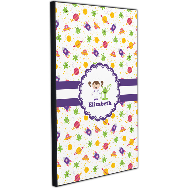 Girls Space Themed 20x30 Wood Print - Angle View