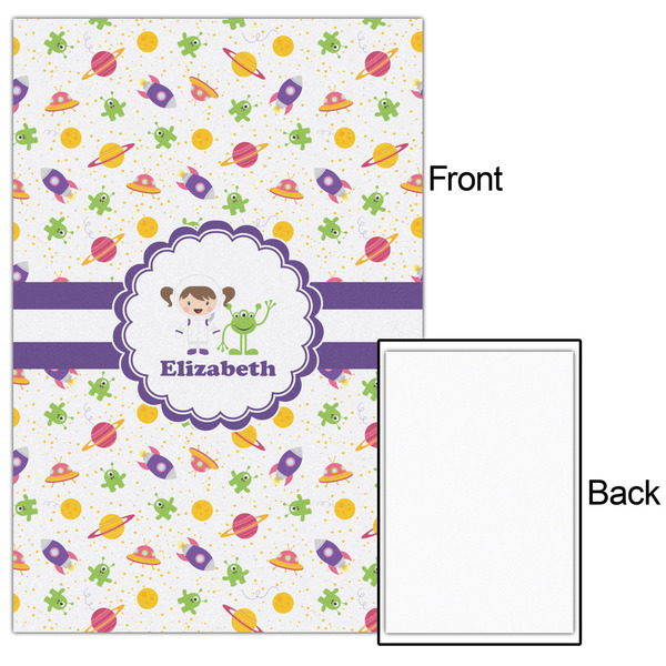 Girls Space Themed 24x36 - Matte Poster - Front & Back