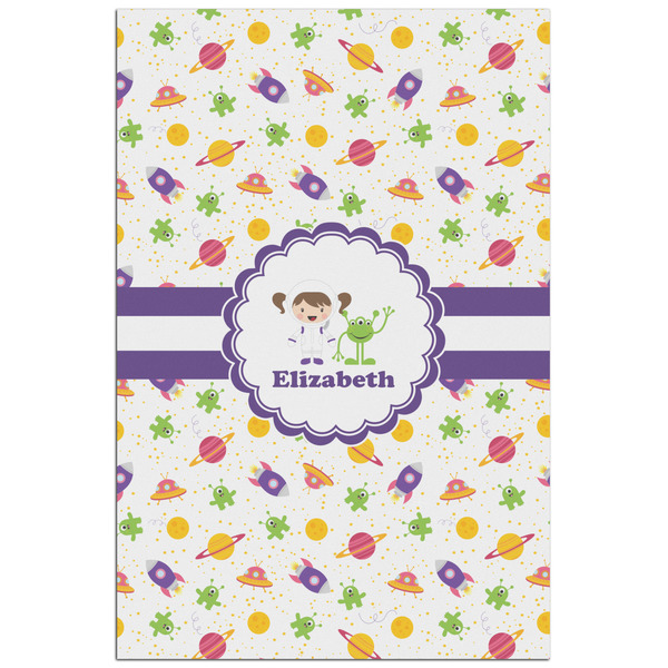Custom Girls Space Themed Poster - Matte - 24x36 (Personalized)