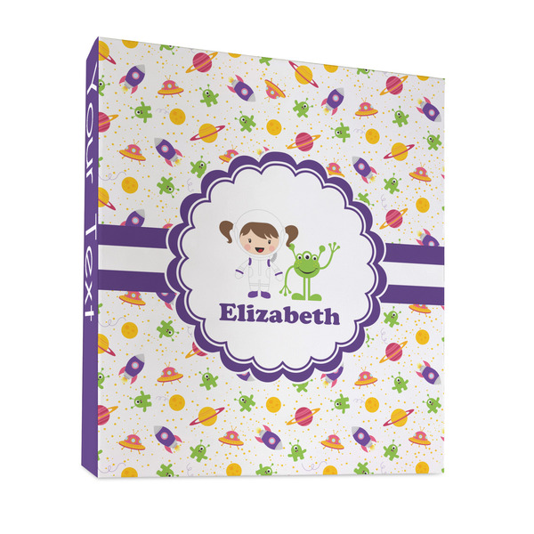 Girls Space Themed 3 Ring Binders - Full Wrap - 1" - FRONT