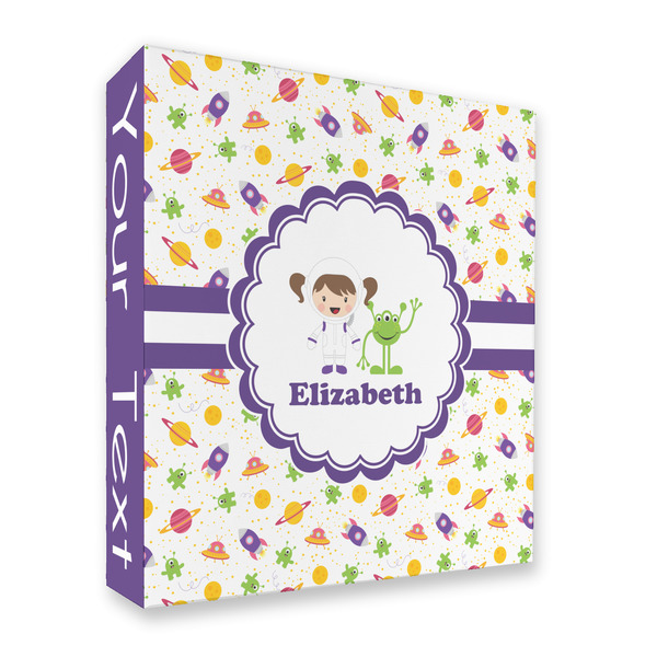 Girls Space Themed 3 Ring Binders - Full Wrap - 2" - FRONT