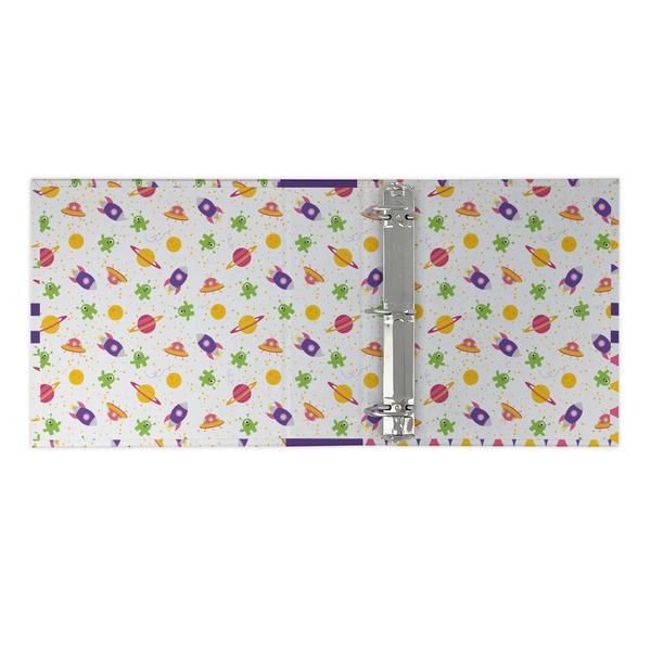 Girls Space Themed 3 Ring Binders - Full Wrap - 2" - OPEN INSIDE