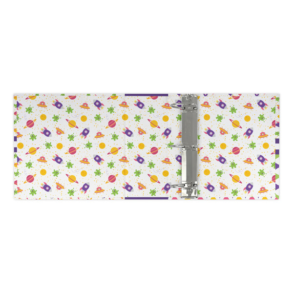 Girls Space Themed 3 Ring Binders - Full Wrap - 3" - OPEN INSIDE
