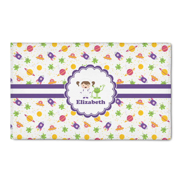 Custom Girls Space Themed 3' x 5' Patio Rug (Personalized)