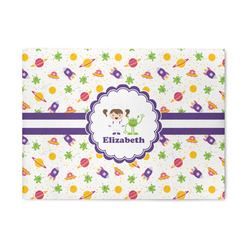 Girls Space Themed 5' x 7' Patio Rug (Personalized)