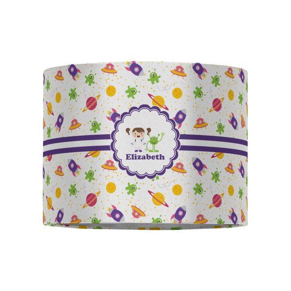 Girls Space Themed 8" Drum Lampshade - FRONT (Fabric)