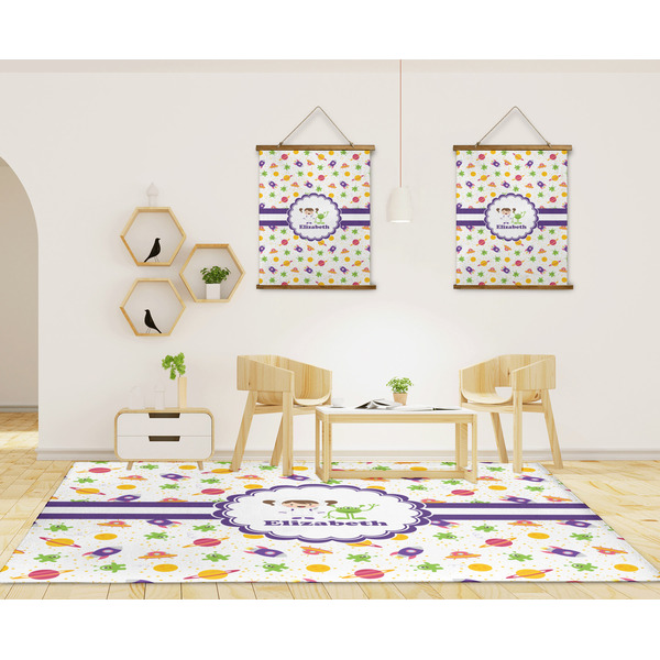 Girls Space Themed 8'x10' Indoor Area Rugs - IN CONTEXT