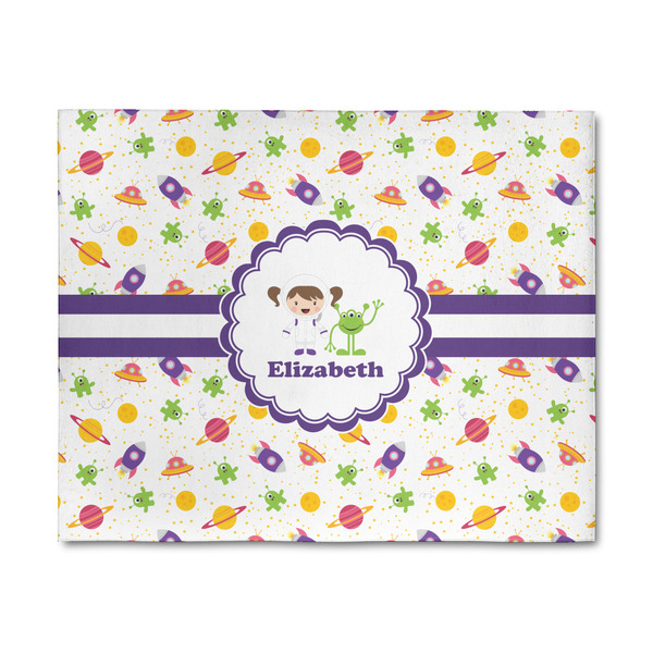 Custom Girls Space Themed 8' x 10' Indoor Area Rug (Personalized)