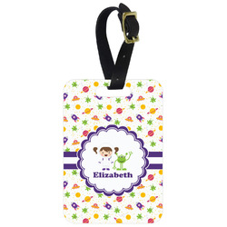 Girls Space Themed Metal Luggage Tag w/ Name or Text