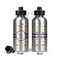 Girls Space Themed Aluminum Water Bottle - Front and Back