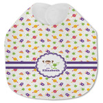 Girls Space Themed Jersey Knit Baby Bib w/ Name or Text