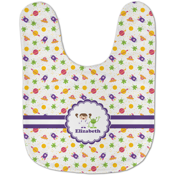 Girls Space Themed Baby Bib - AFT flat